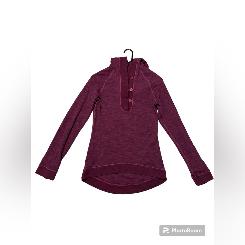 Icebreaker Crave Hoodie, Size M, Dark Fuscia, Like-New Condition
